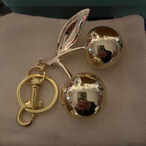 New Gold Cherries Bag Charm/Keychain